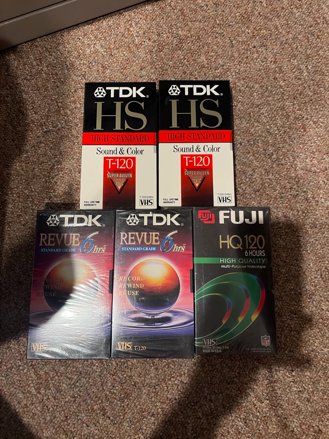 TDK and Fuji VHS Tapes (T-120, HQ 120)