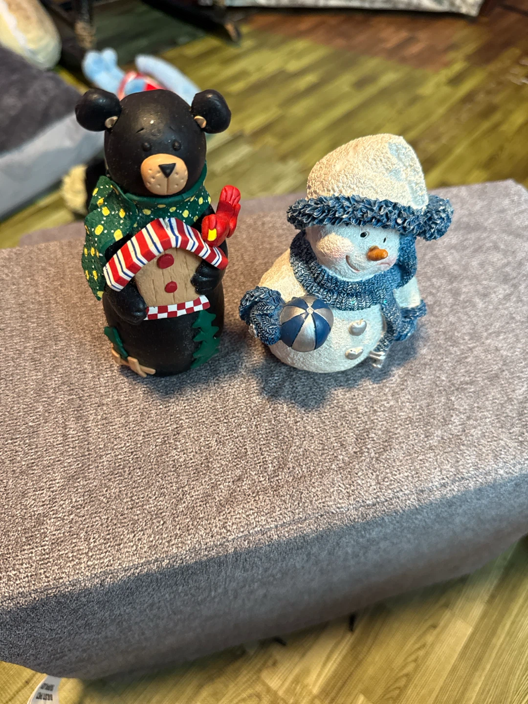Bear and Snowman Figurines