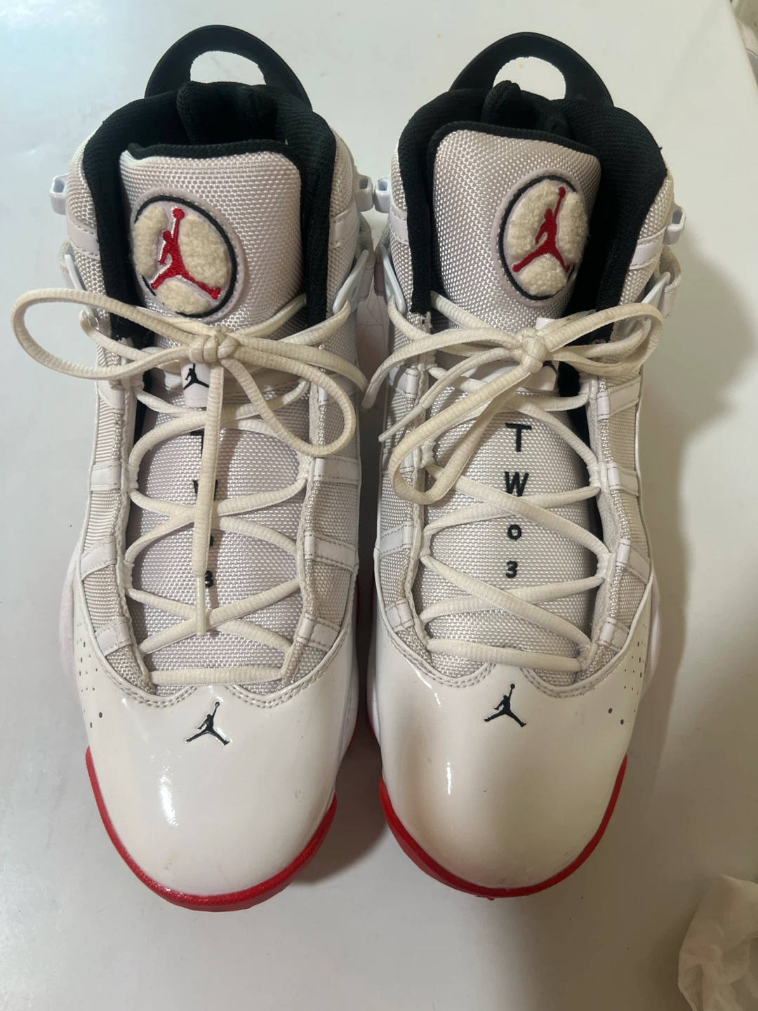 Jordan 6 Rings White Red Black