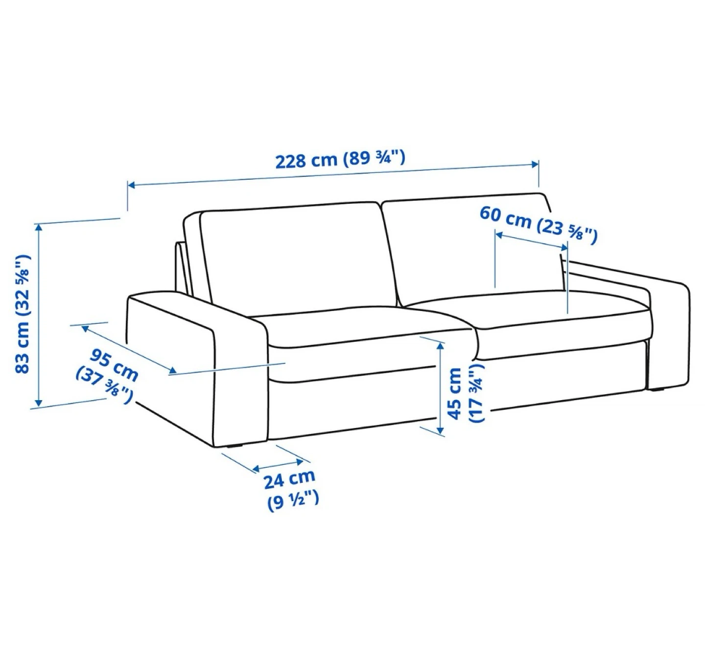 IKEA KIVIK Sofa in Tibbleby beige/gray - photo 3