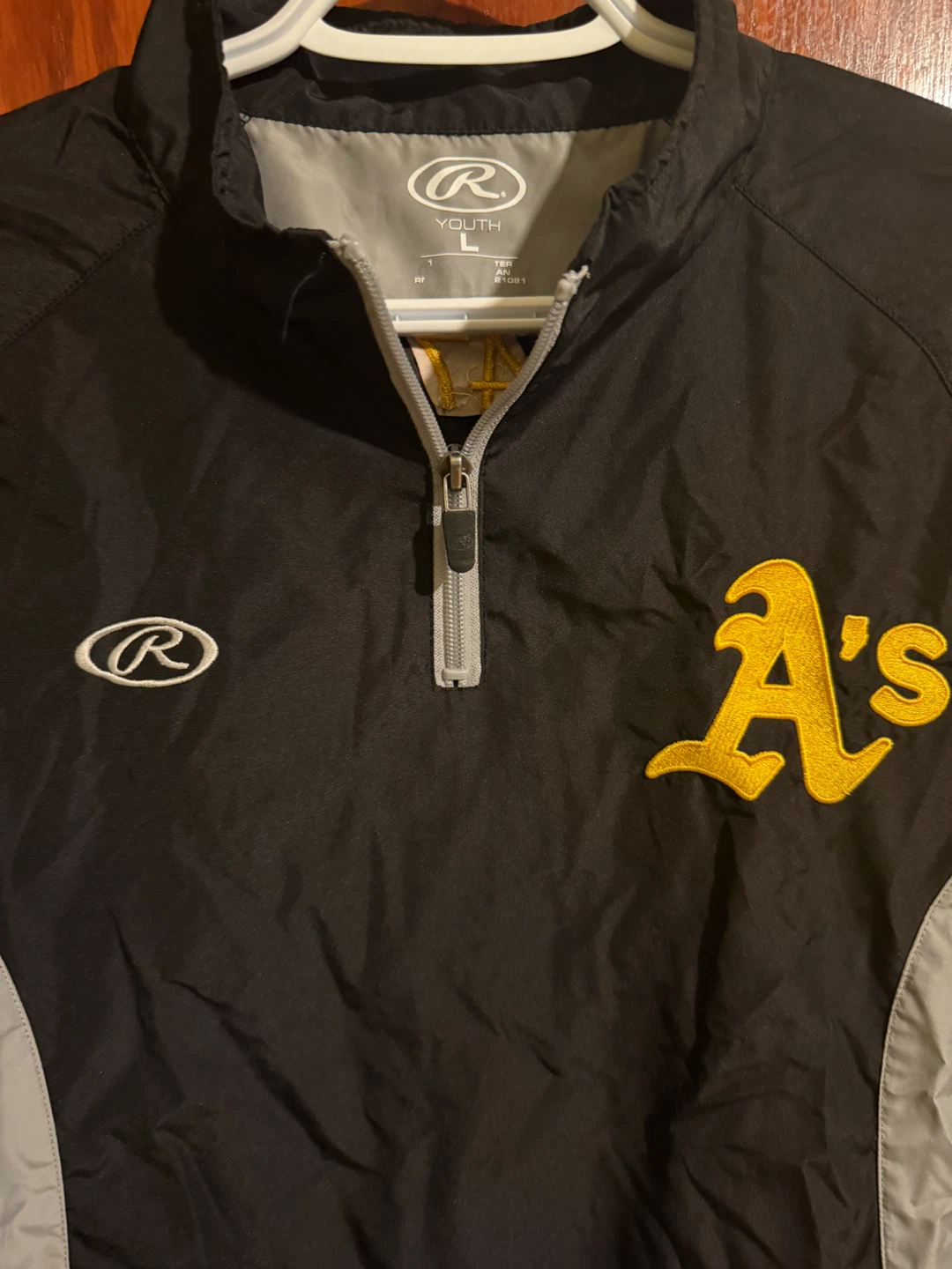 Black Windbreaker Jacket with Yellow Details – Youth L /16 - photo 2