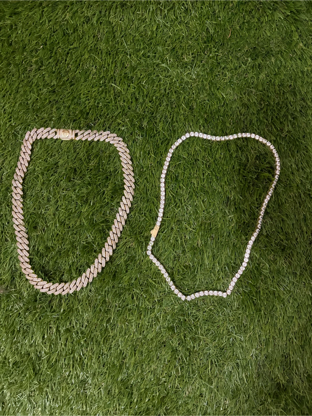Iced Out Cuban Link and Tennis Chain Necklaces