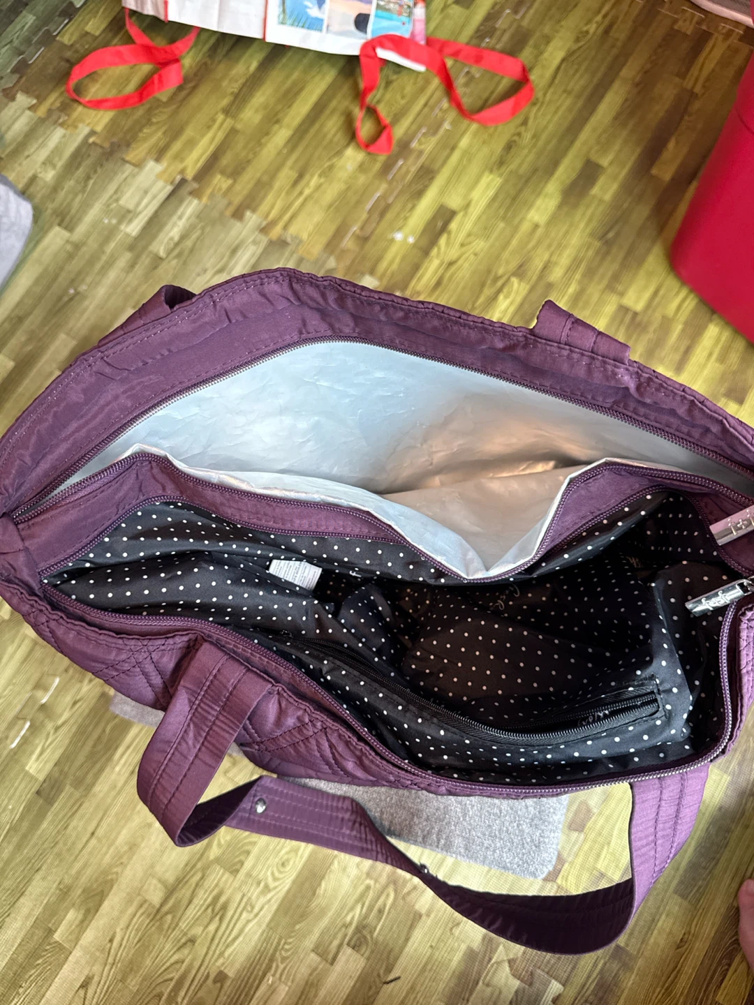 Purple Quilted Tote Bag - photo 2