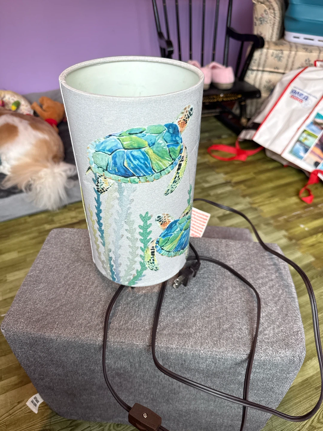 Decorative Table Lamp with Sea Turtle Design