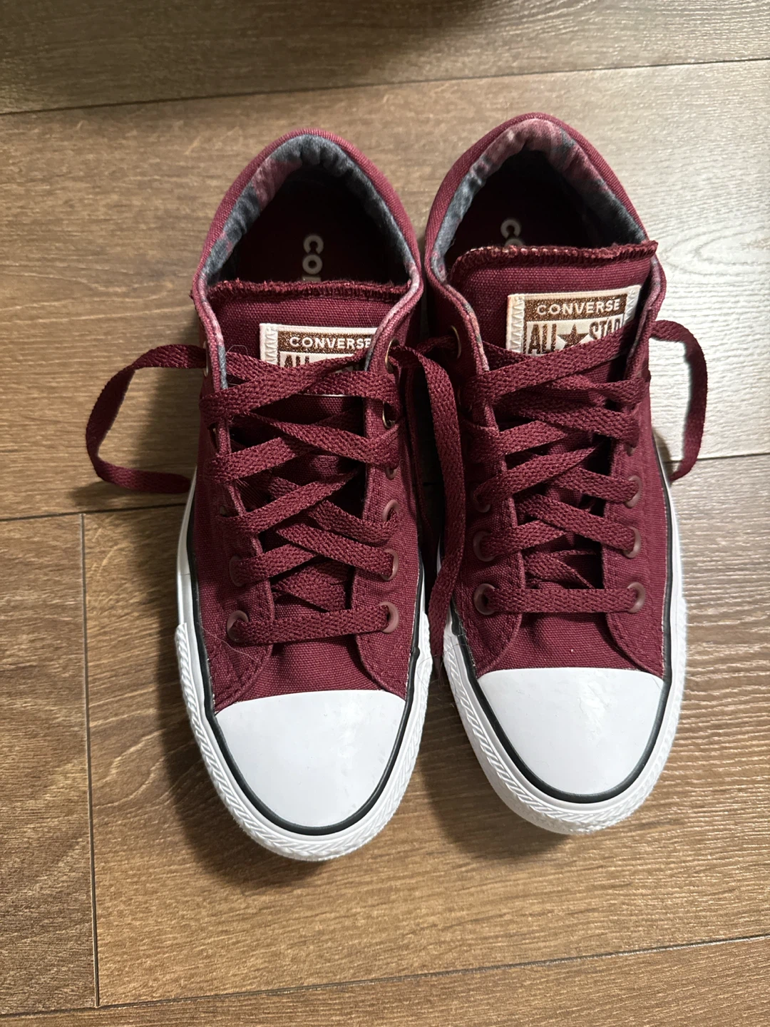 Maroon Converse All Star Low Top Sneakers