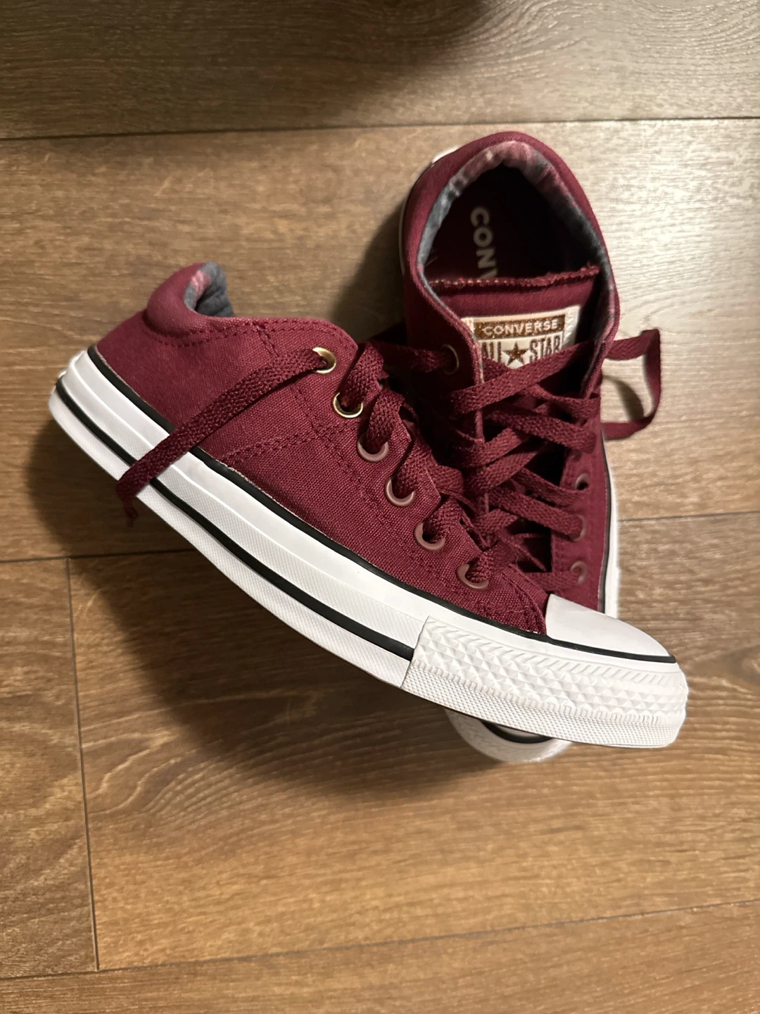 Maroon Converse All Star Low Top Sneakers - photo 2