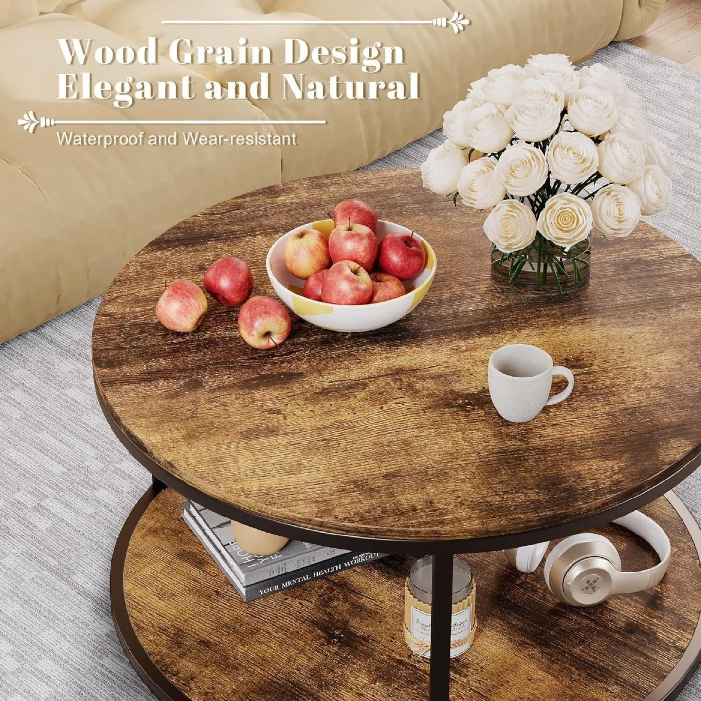 36” round coffee table - photo 3