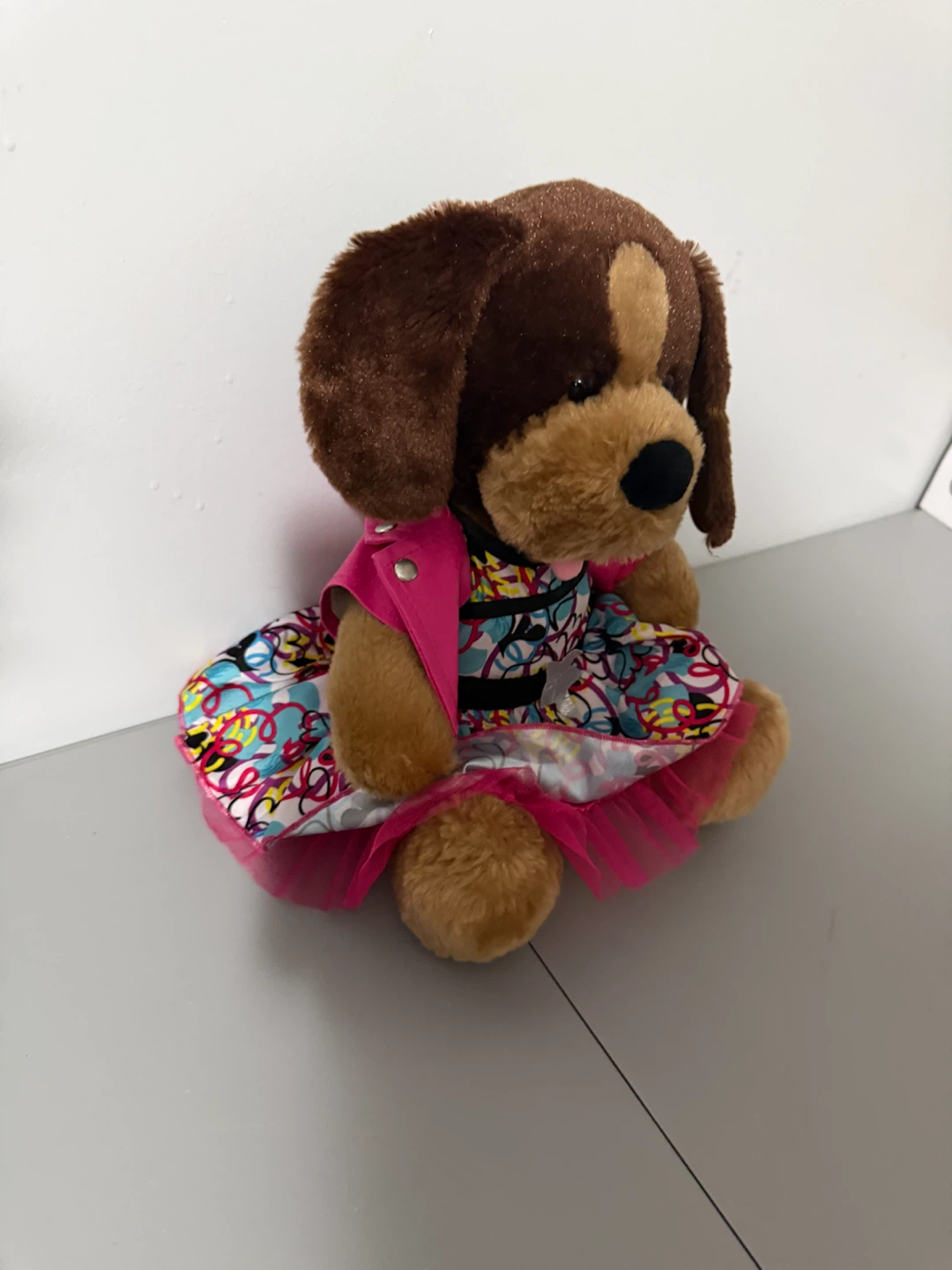 Build-A-Bear Velvet Hugs Puppy Pink RockStar Retired 2014 - photo 2