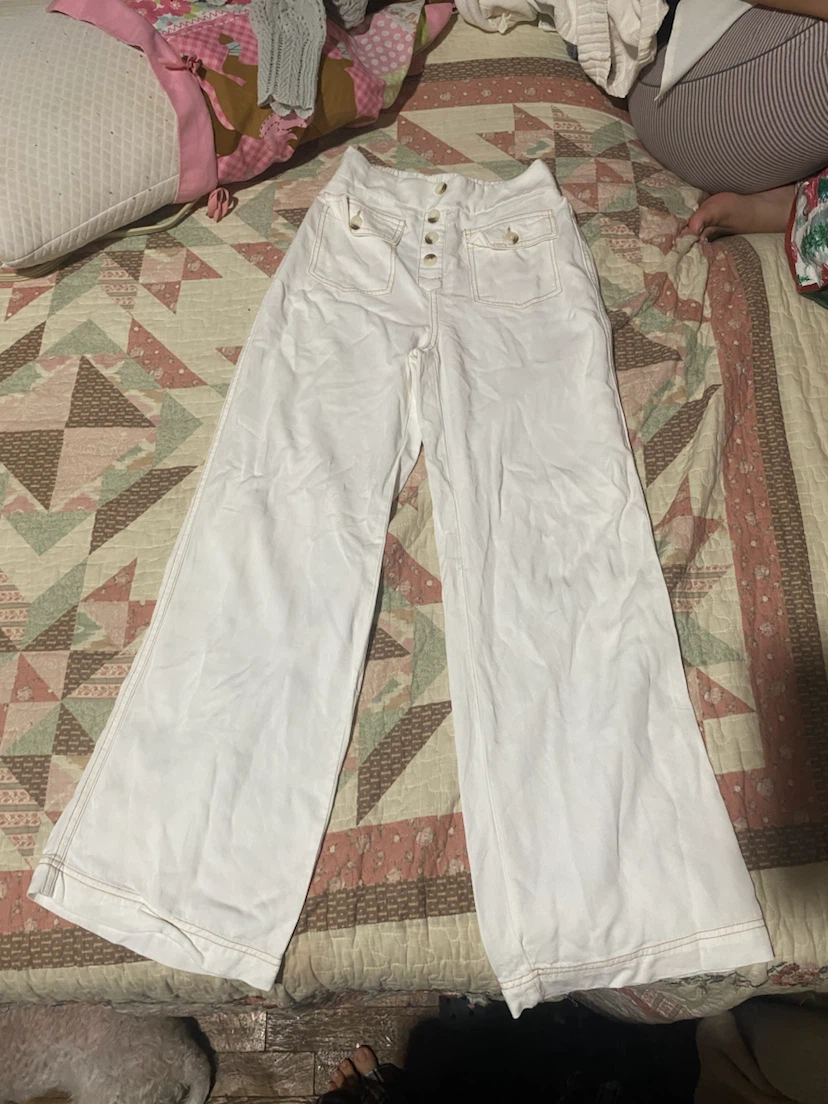 White Wide Leg Pants