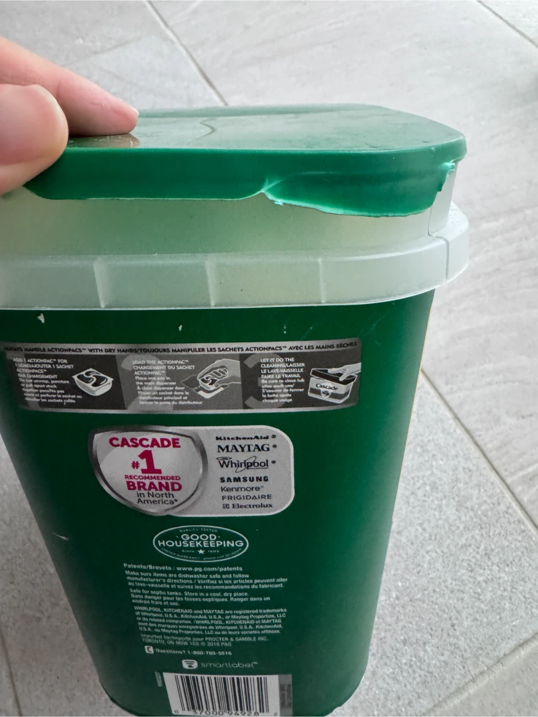 New Cascade Power Clean Dishwasher Detergent - 115 Actionpacs - photo 2