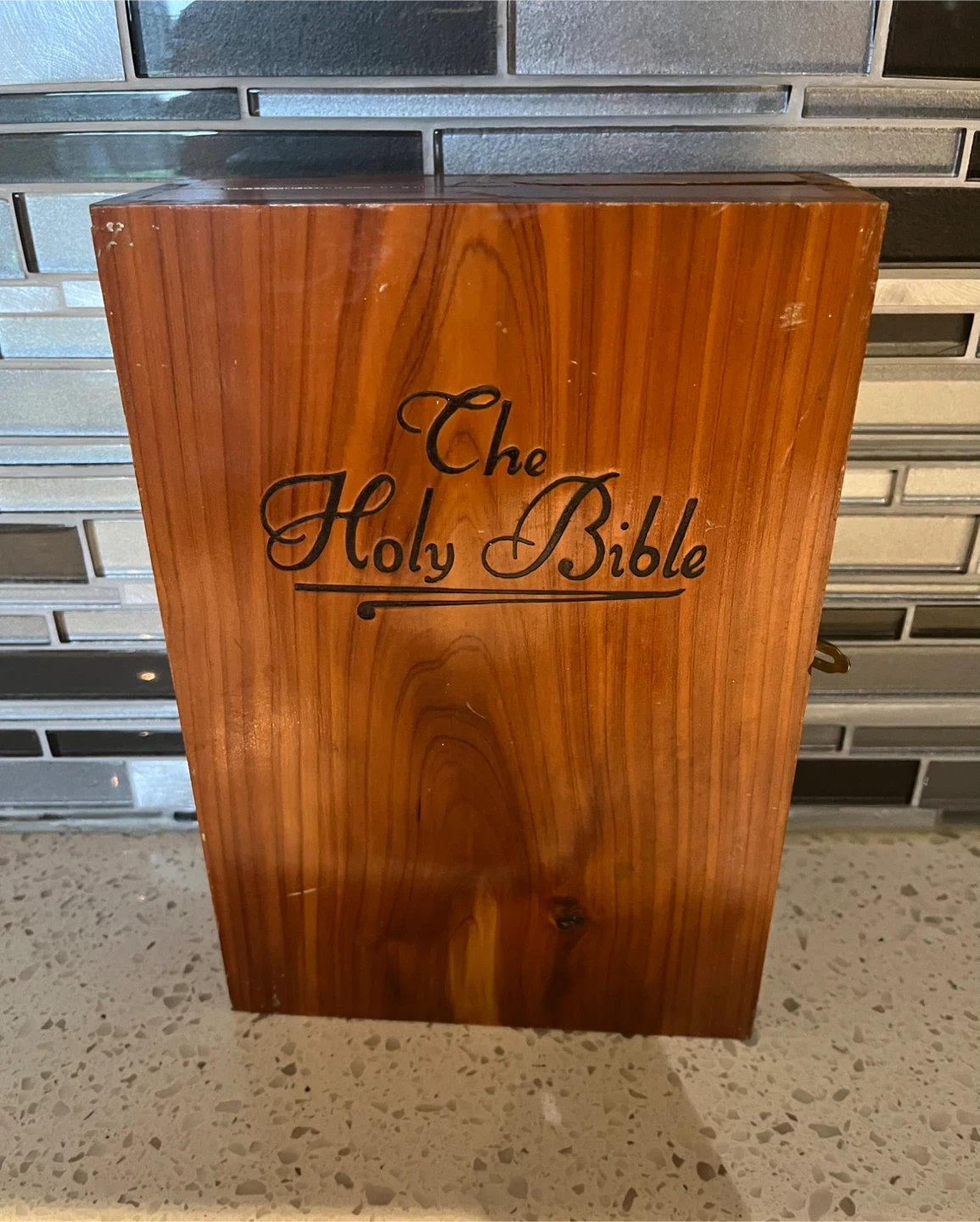 The Holy Bible Wooden Keepsake Box