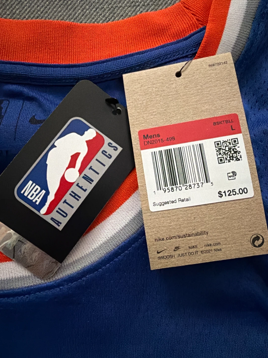 Nike New York Knicks Brunson #11 NBA Swingman Jersey L