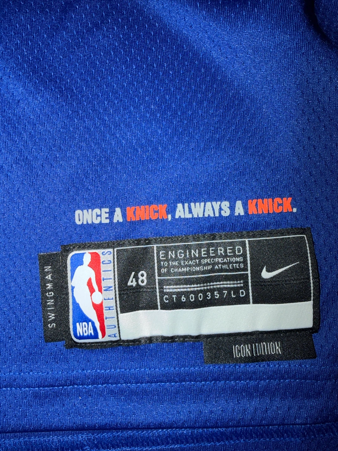 Nike New York Knicks Brunson #11 NBA Swingman Jersey L - photo 4