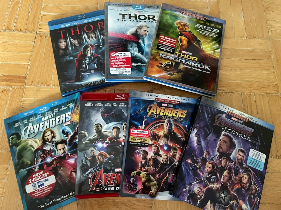 Lot of 7 Marvel Superheroes Blu Ray Films