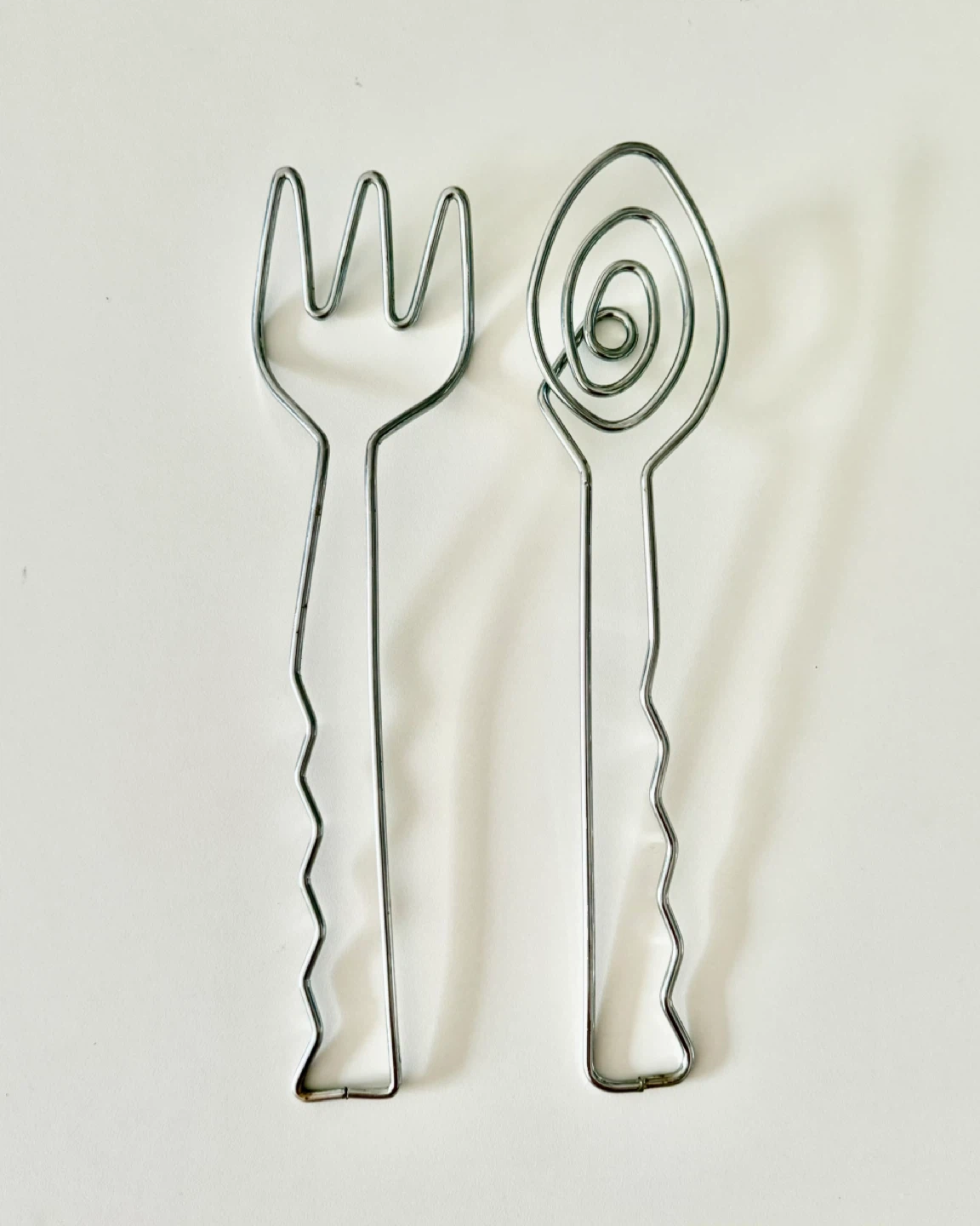 Wire Serving Spoon and Fork Set - photo 2