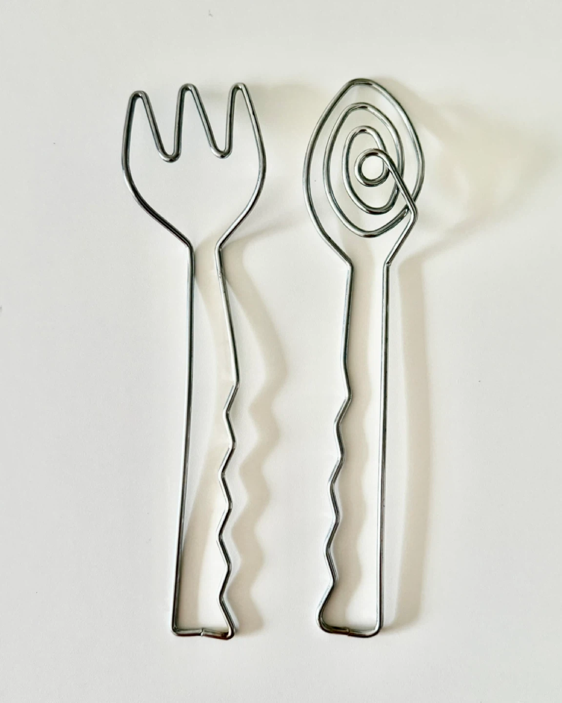 Wire Serving Spoon and Fork Set