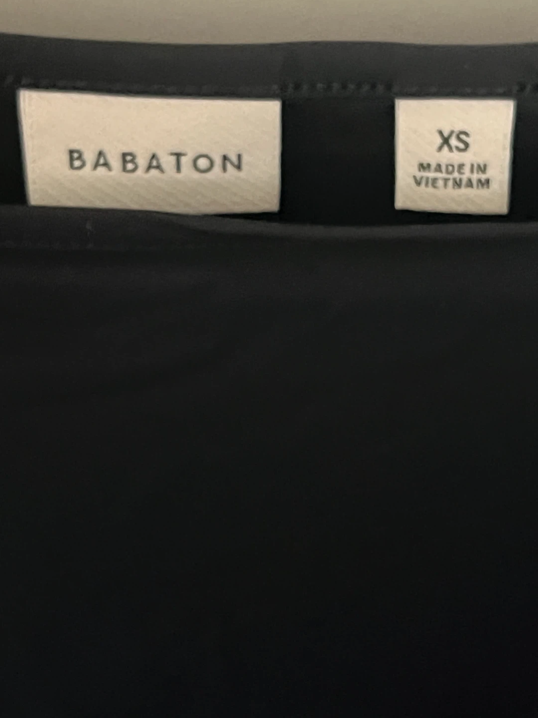 Babaton Black Long Sleeve Square Neck Top XS - photo 2