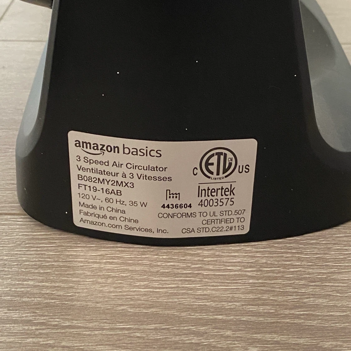 Air Circulator Fan, Amazon Basics 3 Speed - photo 2