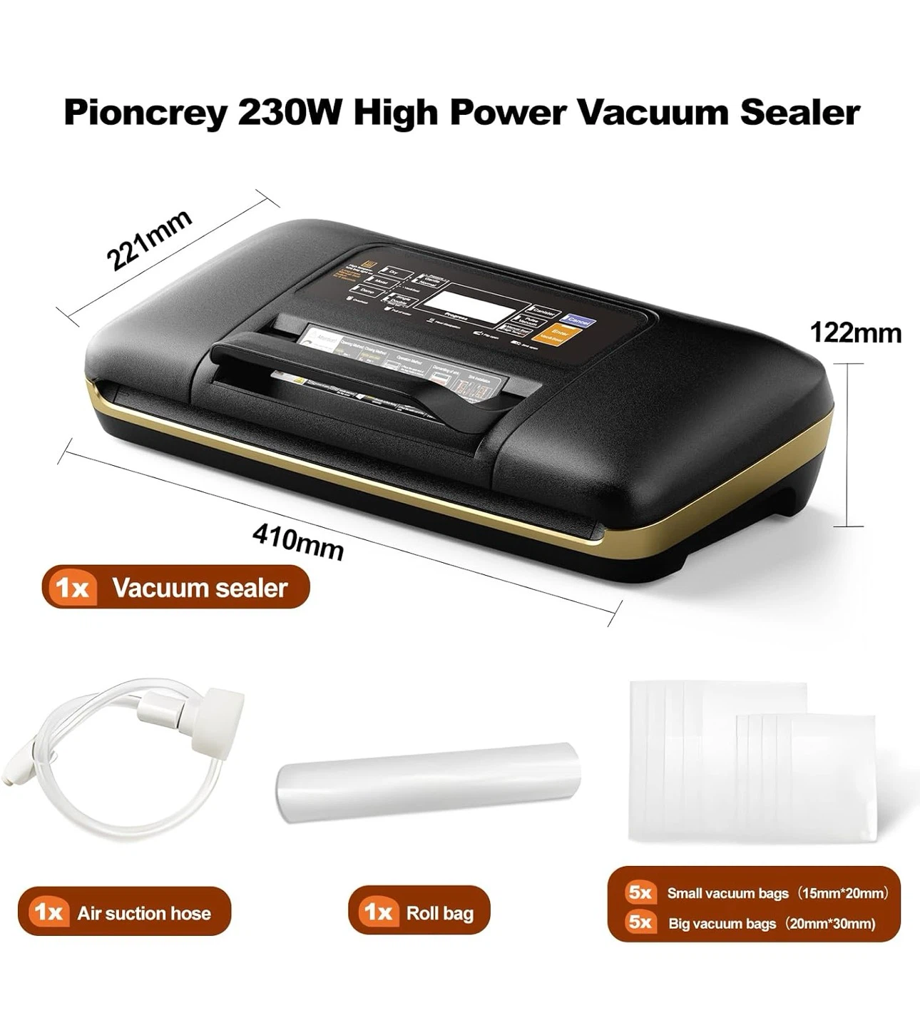 Pioncrey 230W High Power Vacuum Sealer SC5 - photo 2