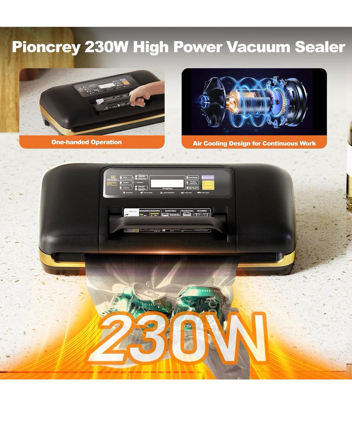 Pioncrey 230W High Power Vacuum Sealer SC5 - photo 3