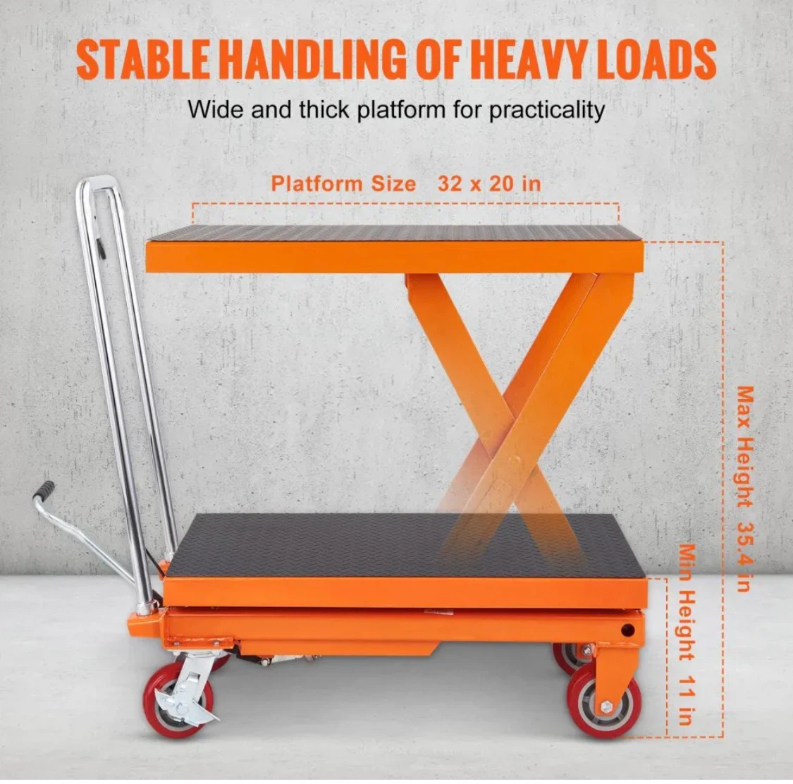 VEVOR Hydraulic Lift Table TF15 - 1100 lbs Capacity - photo 3