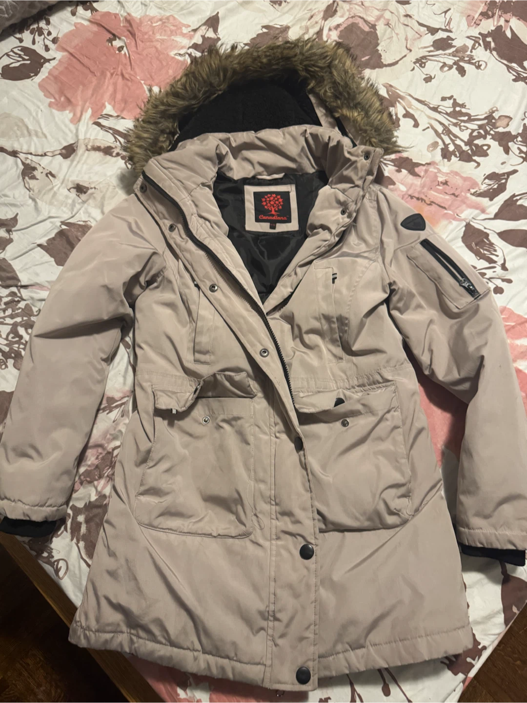 Canadiana Parka Jacket with Fur Hood