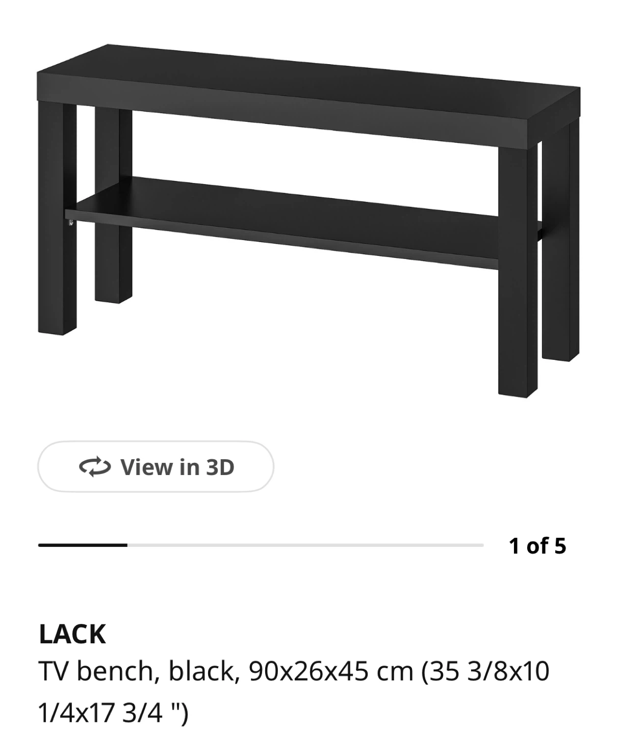 IKEA LACK TV Bench - Black