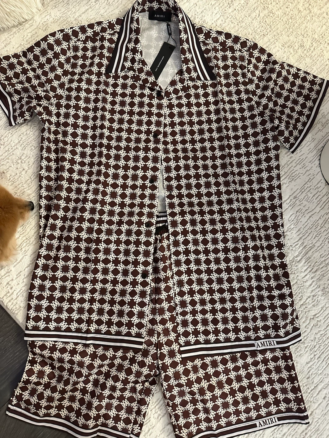 AMIRI Short Sleeve Shirt and Shorts Set