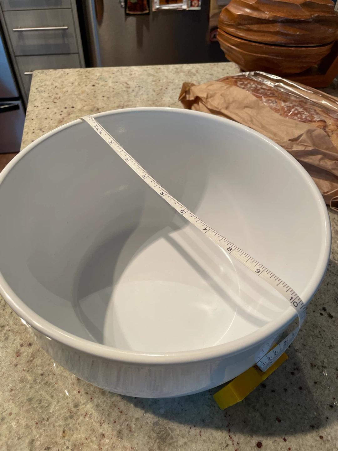 Ceramic Large White Mixing Bowl - photo 2