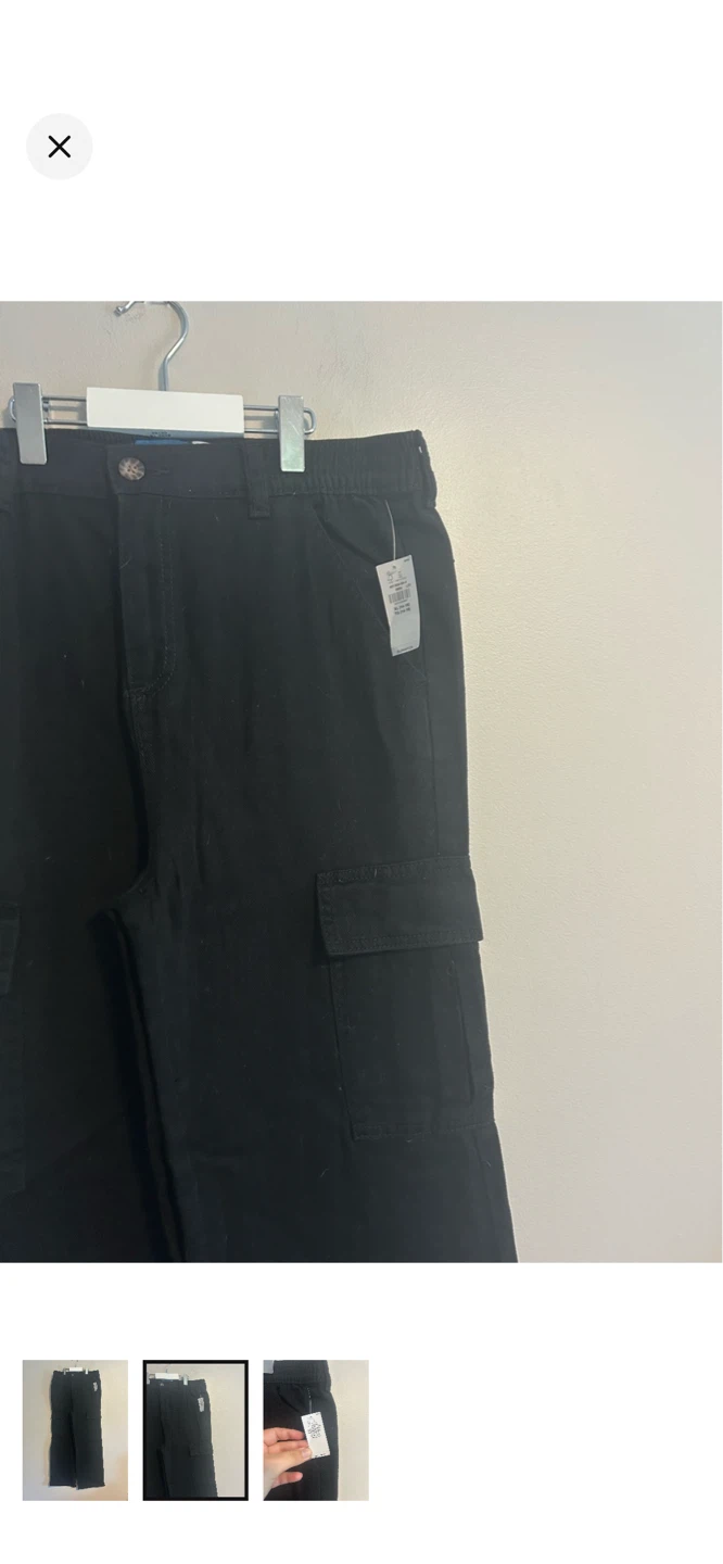 Old Navy Black Cargo Pants XL (14-16) - photo 2