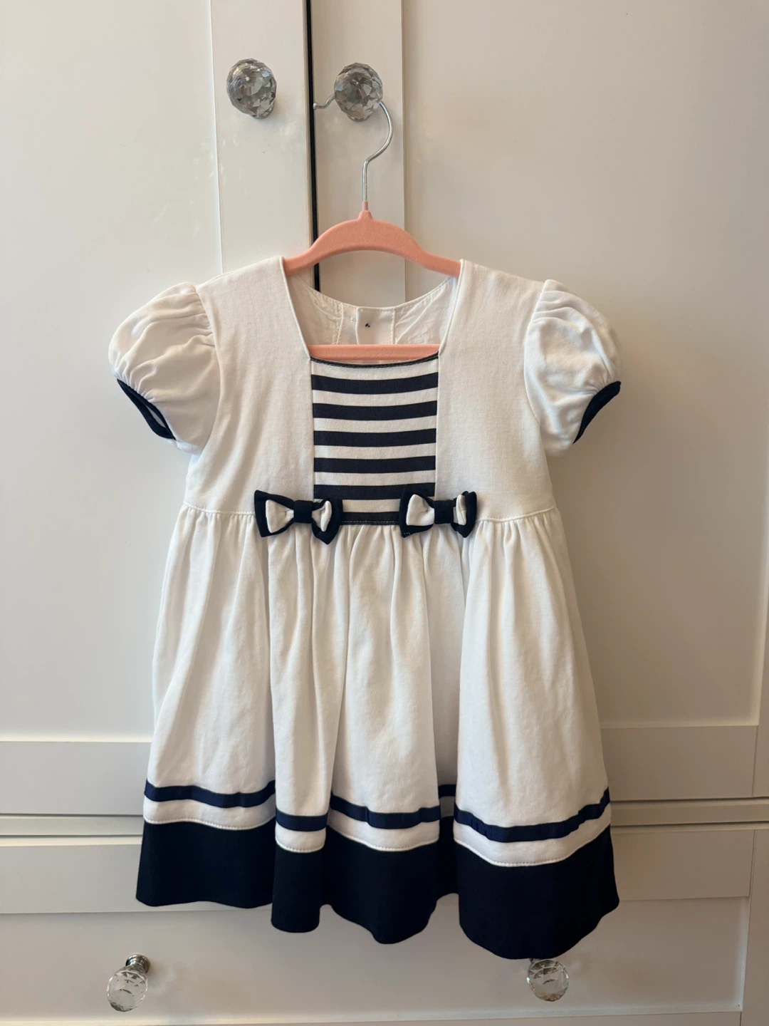 Nautical Striped Dress with Bows