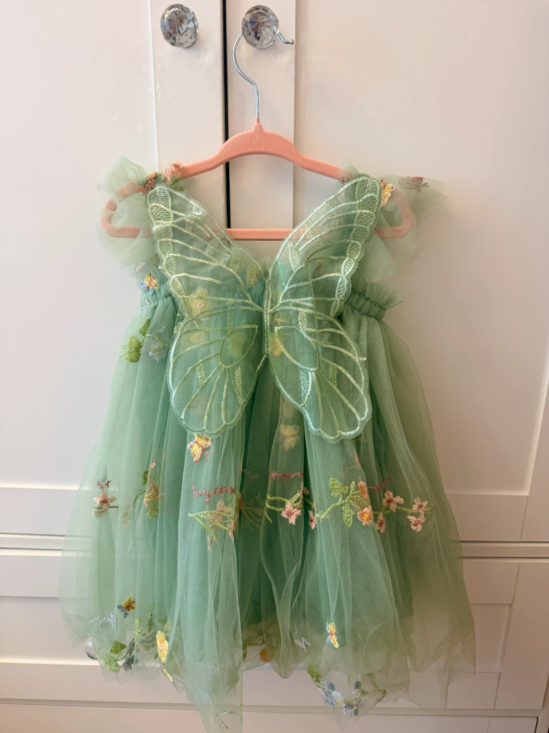 Girl's Green Fairy Dress with Wings - photo 2