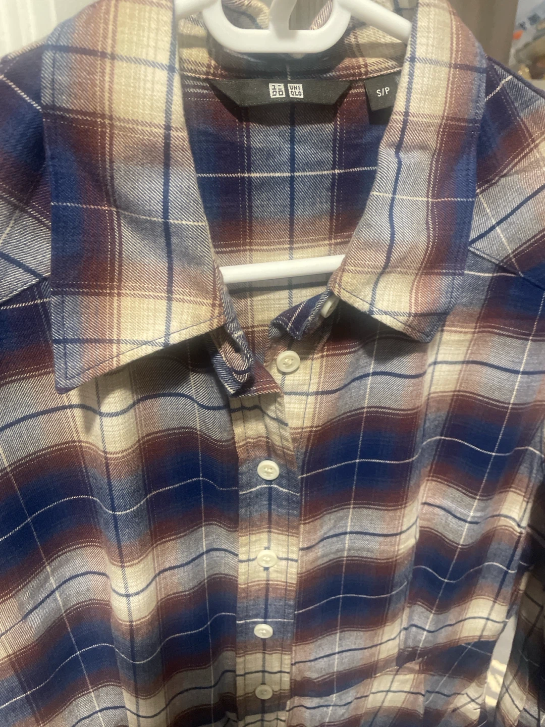 UNIQLO Soft Brushed Long Sleeve Shirt Dress - Plaid - photo 2