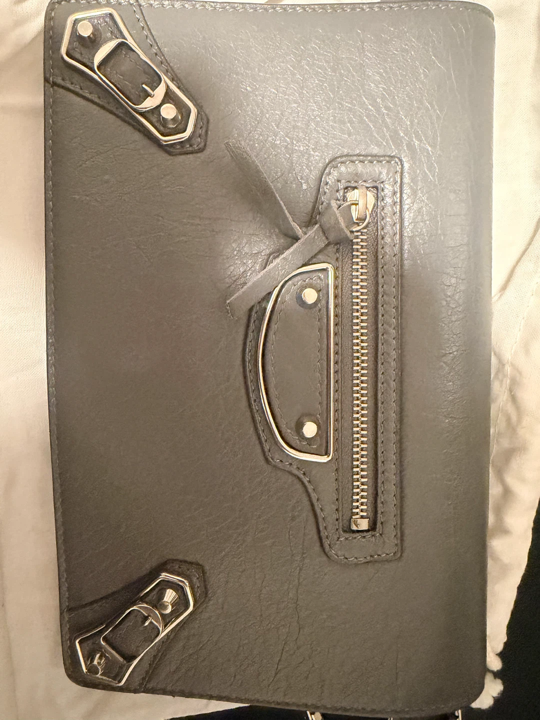 Balenciaga Grey Leather Shoulder Bag with Chain - photo 2