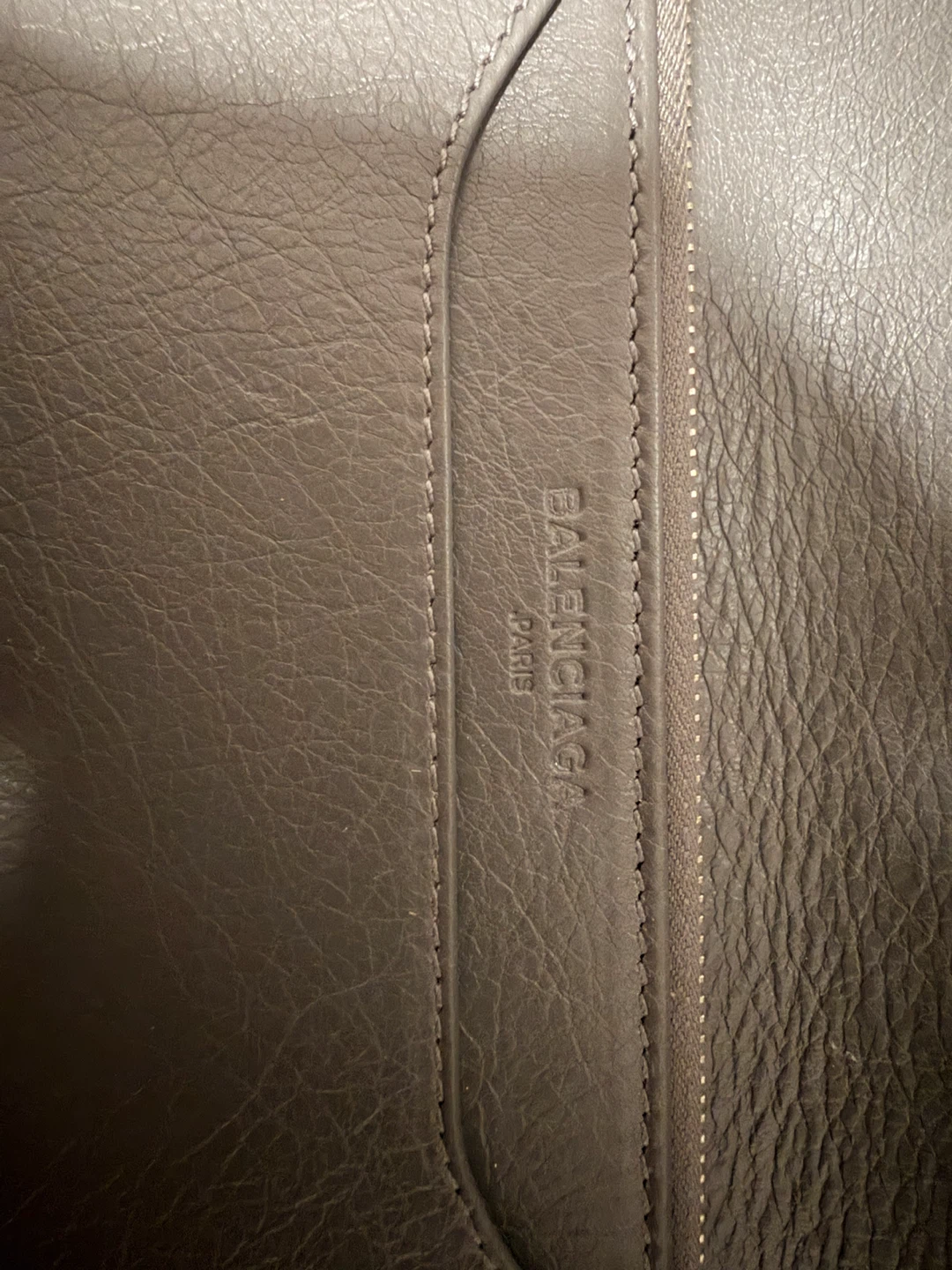 Balenciaga Grey Leather Shoulder Bag with Chain - photo 3