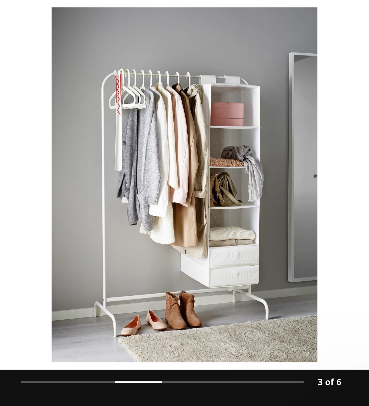 IKEA MULIG Clothes Rack, White - photo 2