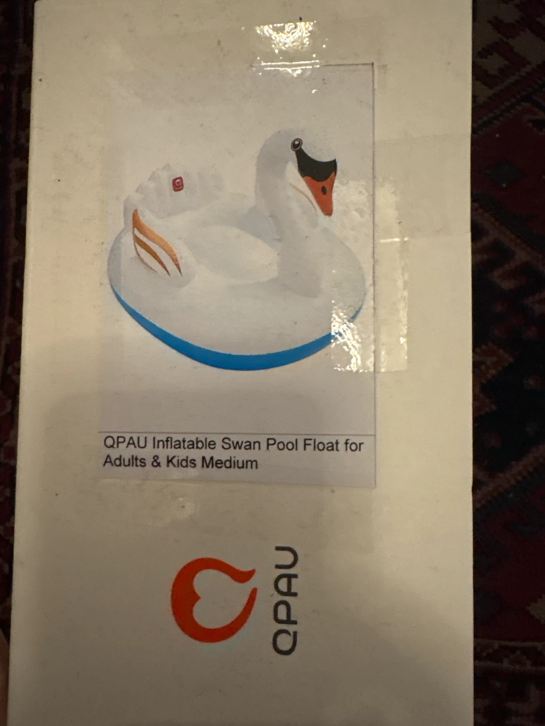 QPAU Inflatable Swan Pool Float - Medium
