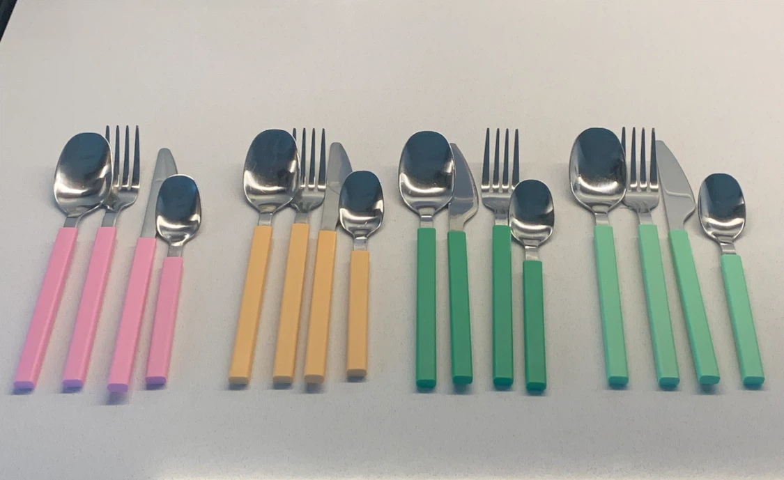 IKEA Cutlery Set with Colourful Handles