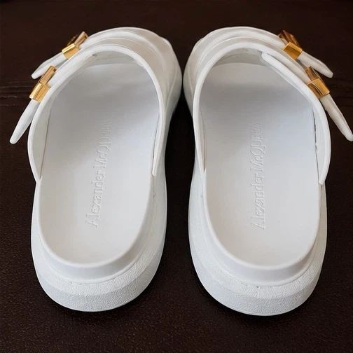 Alexander McQueen White Slides