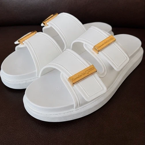Alexander McQueen White Slides - photo 3