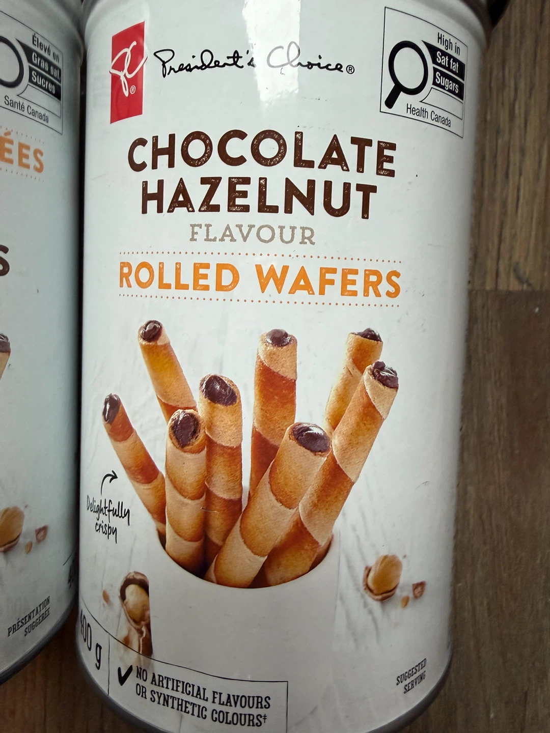 Chocolate Hazelnut Rolled Wafers (6 cans) All $10 - photo 2