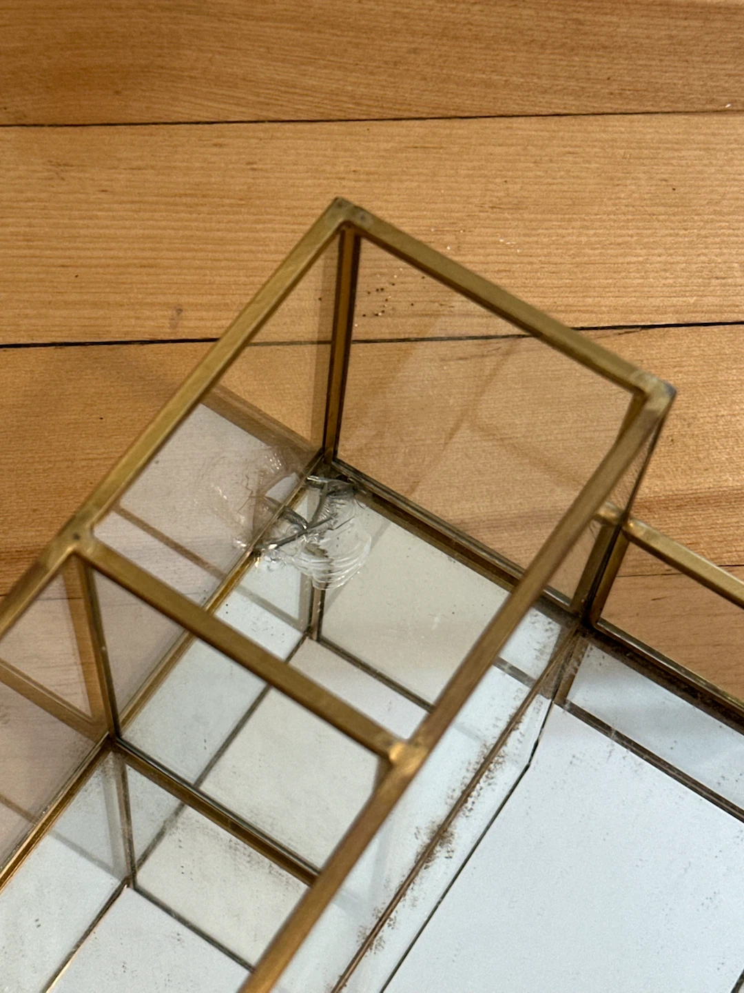 Gold Mirrored Makeup Organizer - photo 3