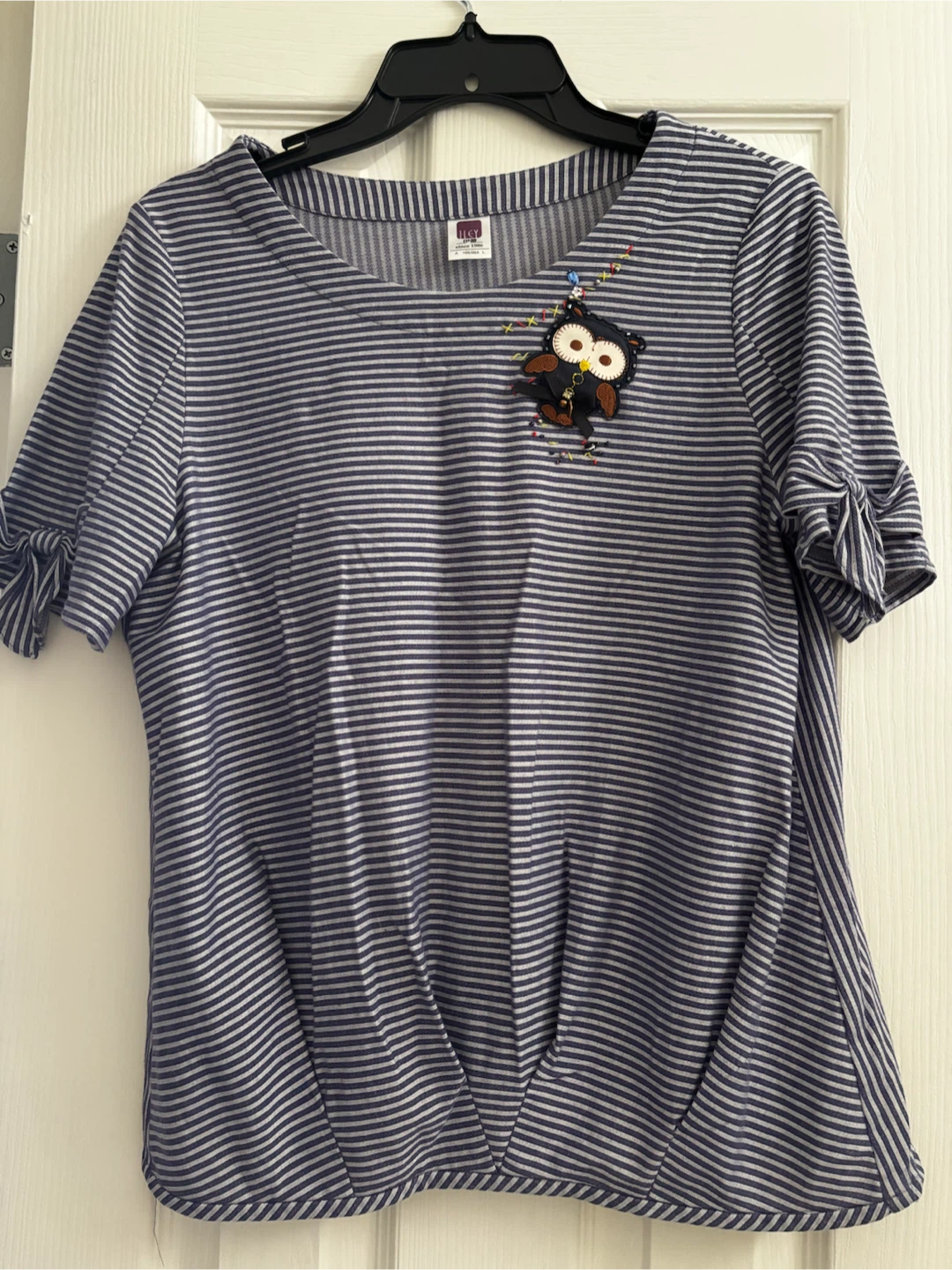 Striped T-Shirt with little owl design