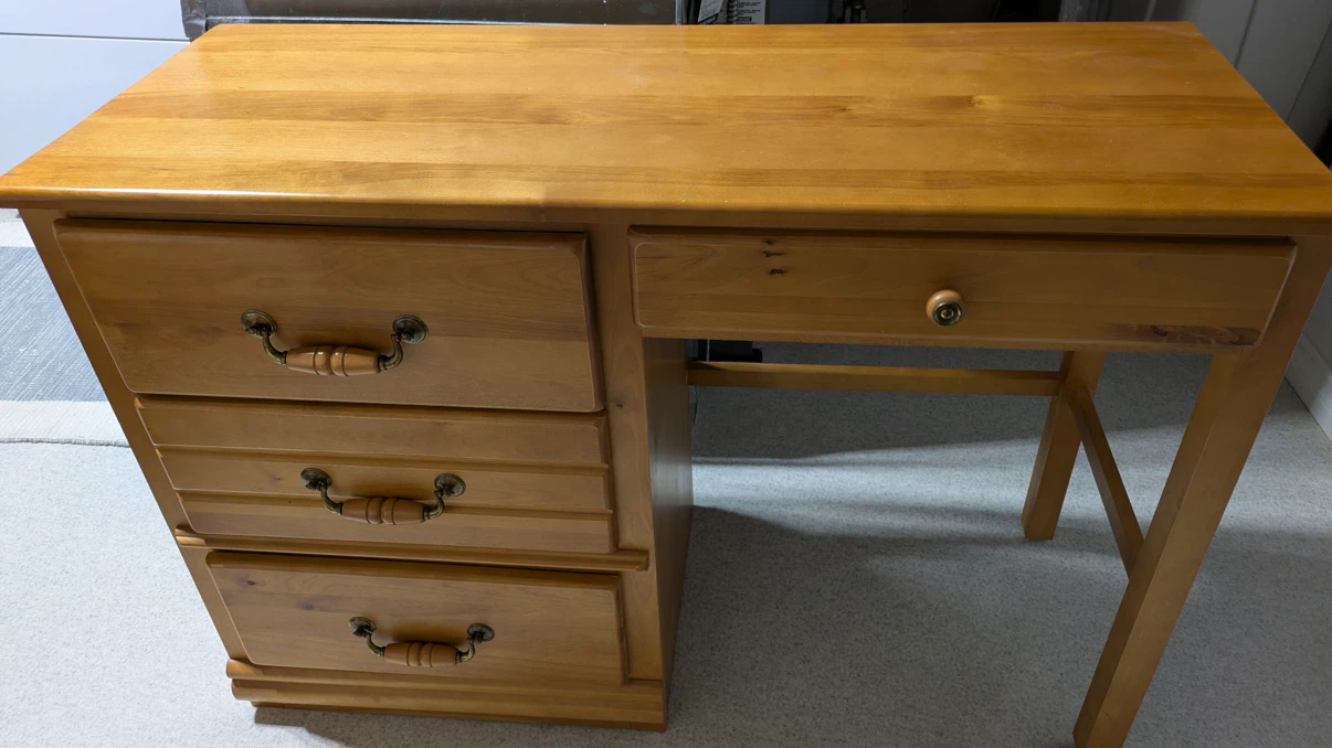 Wooden Desk with Drawers
