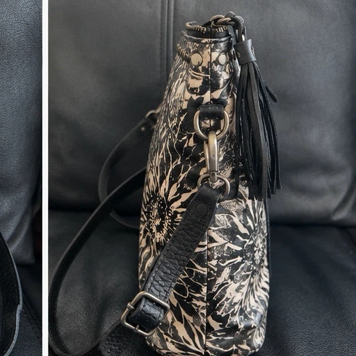 Patricia Nash Sunflower Print Leather Crossbody Bag - photo 3