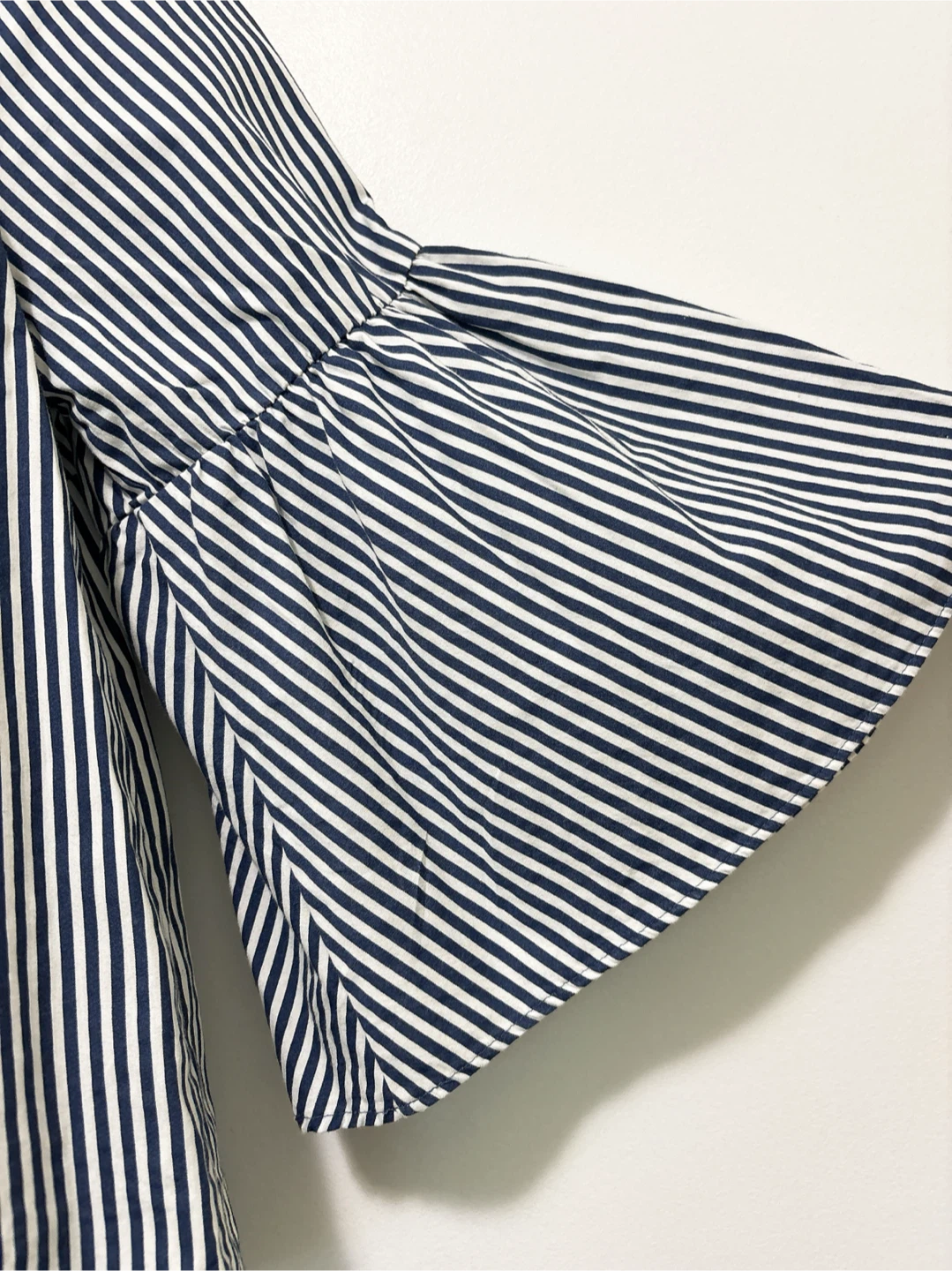 Zara Basic Striped Blouse with Pearl Details - photo 5