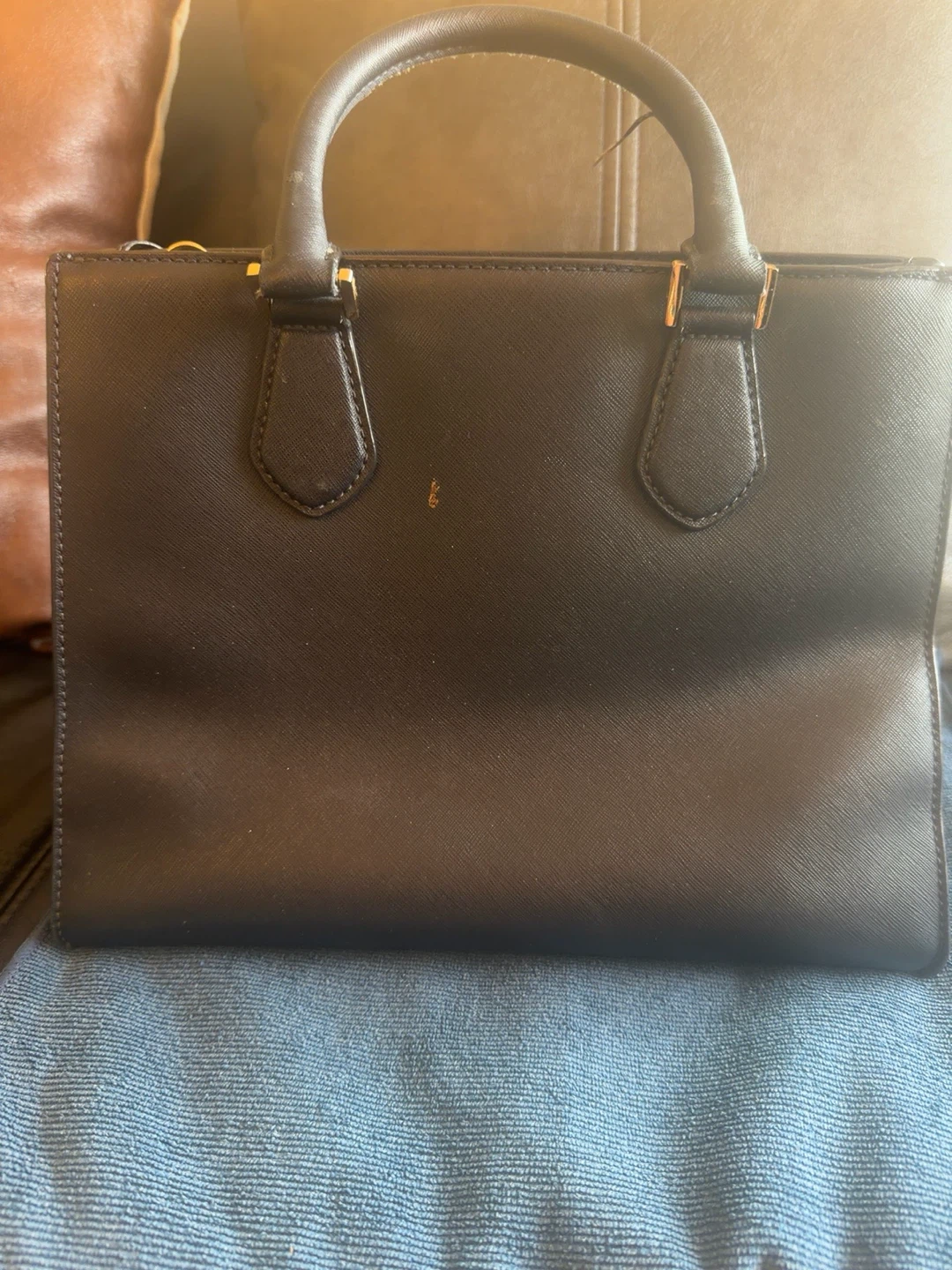 Michael Kors Navy Leather Satchel Handbag - photo 3