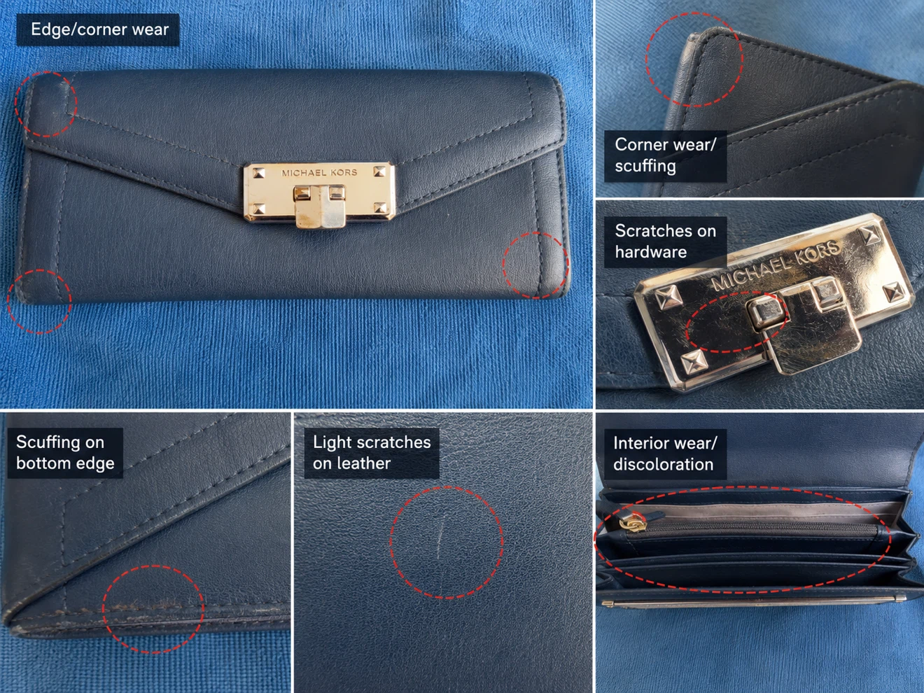 Michael Kors Wallet - Navy Blue - photo 4