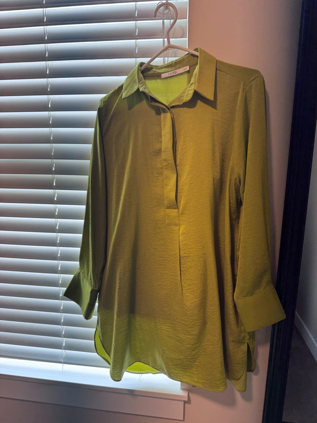 LEPIS Lime Green Button-Up Shirt