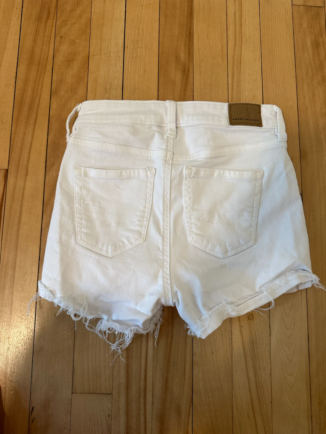 American Eagle High-Rise White Jean Shorts - photo 2